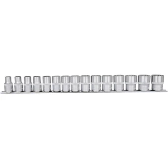 Dvylikakampių galvučių komplektas 1/2" 10-24mm 15pcs, KS Tools