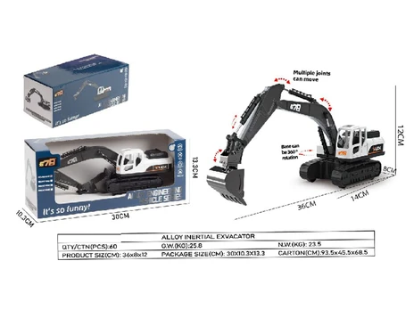 Metal Excavator White