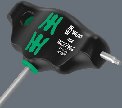 Raktas T- formos šešiakampis 454 HEX 150mm x 5/32´´, Wera