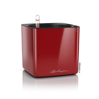 Vazonas Lechuza CUBE GLOSSY 16, raudona, 13522