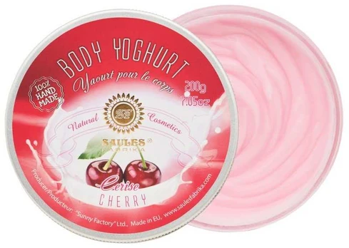 Kūno jogurtas Saules Fabrika Cherry, 200g