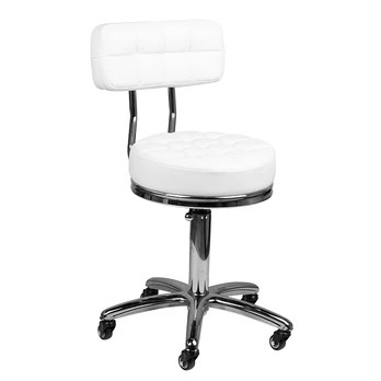 Meistro kėdutė STOOL BEAUTY BACKREST AM-877 WHITE