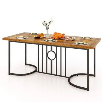 Valgomojo stalas, 180x79x75 cm, Rudas