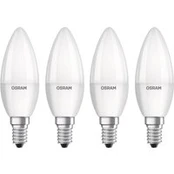OSRAM LED žvakė E14 Base Retro 4,9W 4er 4.000K