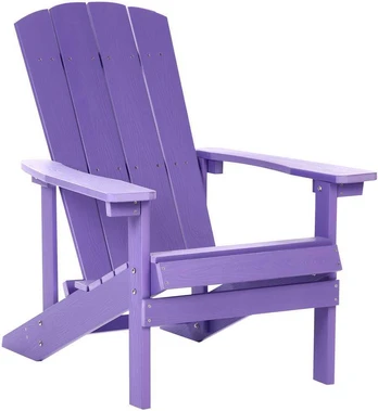 Beliani Krzesło ogrodowe MDF Purpurowy ADIRONDACK