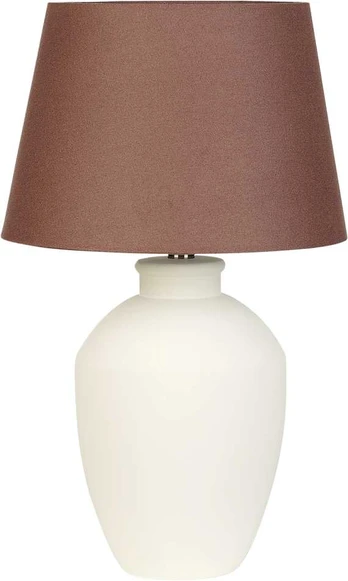 Beliani Lampa stołowa keramikinė balta ARCOS