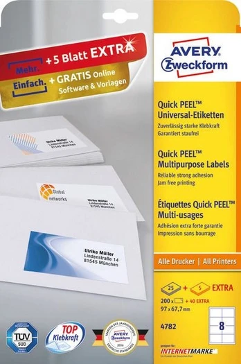 Avery Zweckform Labels Quick Peel 97x67.7 (4782)