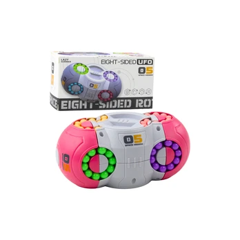 Lean Toys Logic Game Puzzle Ufo Magic Rotating Capsule Rožinė