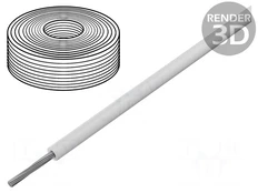 Wire | SiF | stranded | Cu | 1.5mm2 | silicone | white | -60÷180°C | 500V kaina