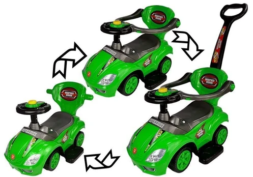 Paspiriamas automobilis LEAN Toys Mega Car, žalias