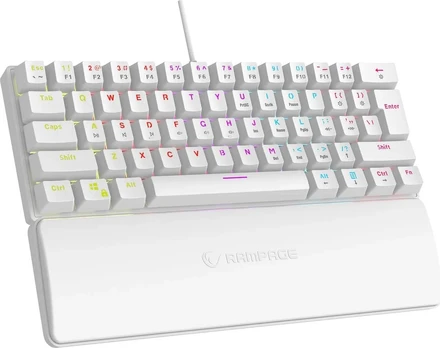 Klaviatūra Mėlyna Rampage PLOWERK60 Mėlyna Switch Balta