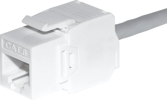 NetRack Keystone module Jack RJ45 cat. 5e UTP, toolless Netrack, white