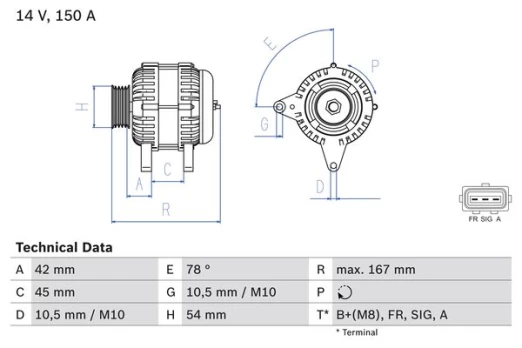 BOSCH 0 986 049 071 Alternator