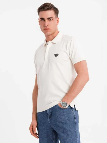 polo shirt for men - baltas