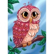 Deimantinis paveikslas Colourful Owl WD2491 kaina