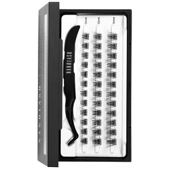 Nanolash Self-adhesive cluster eyelashes Harmony Long 36 pcs Blakstienų tušas