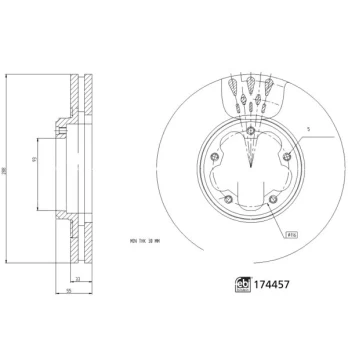 FEBI FE174457 Brake Disc