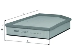 Oro filtras MAHLE LX1591/9 kaina