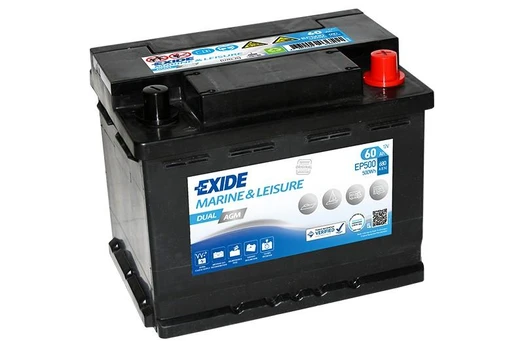 EXIDE EP500 AGM 60Ah 680A (en) akumuliatorius