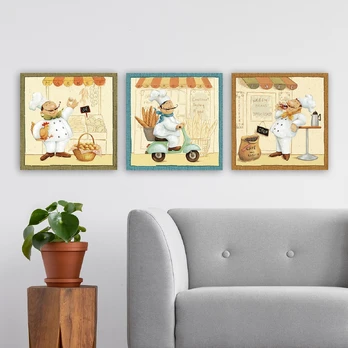 Reprodukcija Wallity DRPRC9025, 30 cm x 30 cm, 3 vnt.