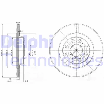 DELPHI BG3825 Brake Disc