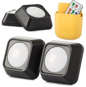 2x belaidė rgb led lempa su nuotoliniu valdymu