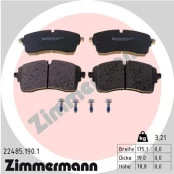 Stabdžių trinkelių rinkinys, diskinis stabdys ZIMMERMANN 22485.190.1 kaina