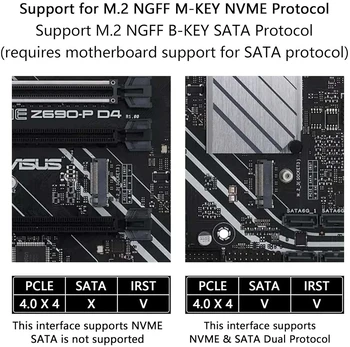 Default Pcie 3.0/4.0 M.2 Nvme/ngff prailginimo kabelis 40cm