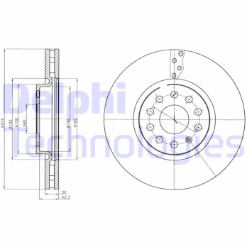 Stabdžių diskas DELPHI BG4330C