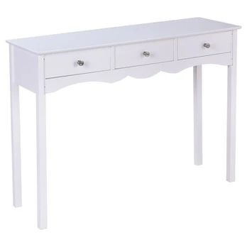 Konsolinis stalas Costway, 100x32x75 cm, baltas