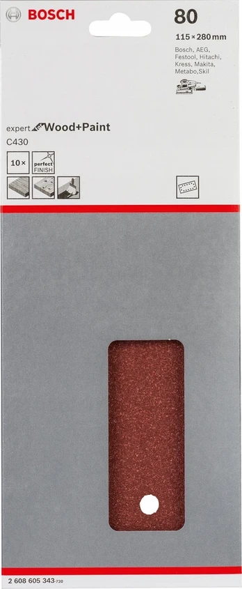 Bosch Bosch SLIBEBLAD 115X280MM K80 10 STK
