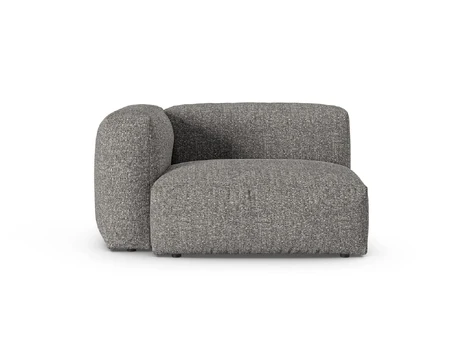Boucle Modul Left, "Martina", 1 Seat, 120x120x75, Graphite