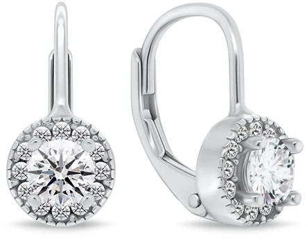 Brilio Silver Timeless sidabrinis earrings with cubic zirconia EA1271W