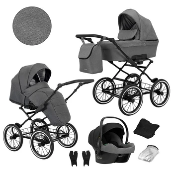 Universalus vežimėlis Romantic Kunert 3in1 Grey