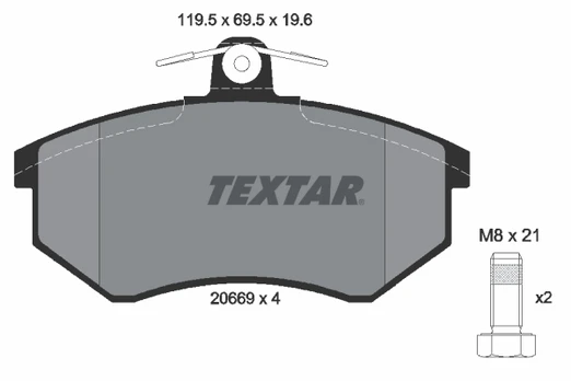 TEXTAR 2066921 Brake pad set