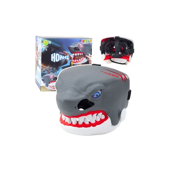 Shark Mask Opening Mouth Lights Sounds Adjustable Strap
