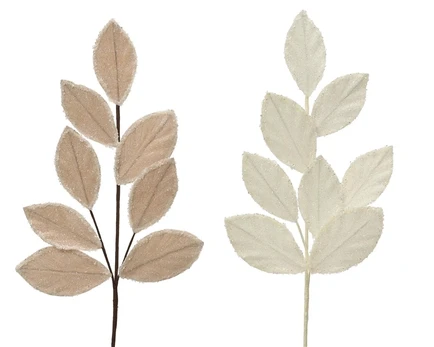 Dirbtinė šakelė Decoris Velvet Glitter, ruda, 75 cm