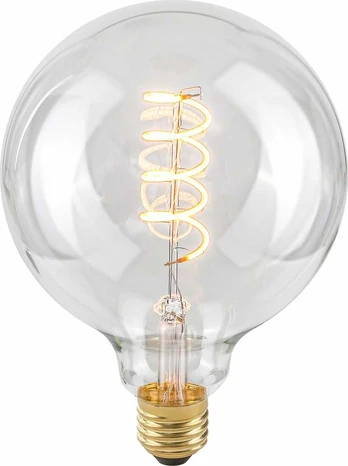 E27 4W 2200K G125 Spiral Clear
