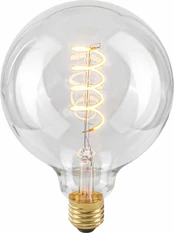 E27 4W 2200K G125 Spiral Clear kaina