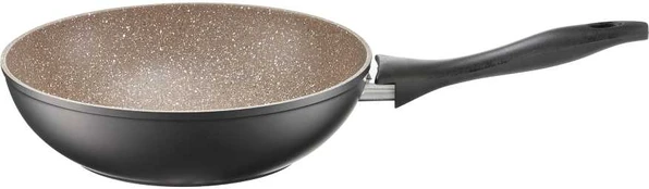 Keptuvė wok su powłoką Qualum Basic Stone Edition Arras 26 cm AMBITION