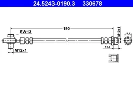 Stabdžių žarnelė ATE 24.5243-0190.3 kaina