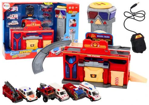 Lean Toys Base Fire Department Hospital Command Center Vehicles 6 pcs