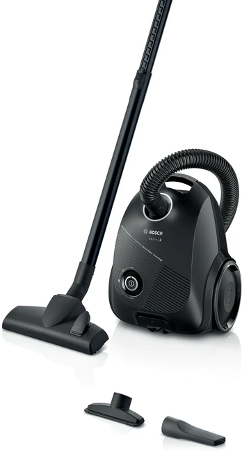 Bosch BGLS2BA1 Serija 2, Dulkių siurblys su maišeliu, Juoda