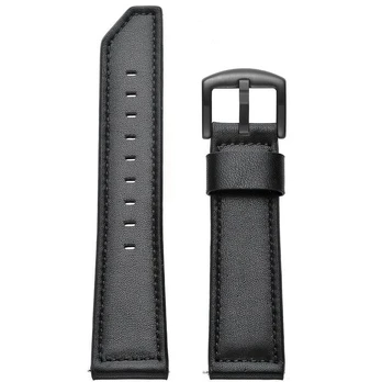 „BestAccessories“, 20 mm pločio odinis dirželis, šviesiai juodas