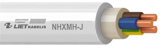 Kabelis NHXMH-J 3x2,5 mm², baltos sp.