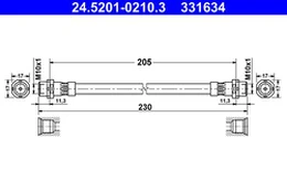 ATE 24.5201-0210.3 Brake hose