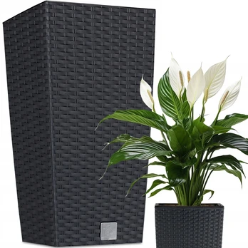 Vazonas RATO SQUARE su įdėklu, 61 cm, anthracite