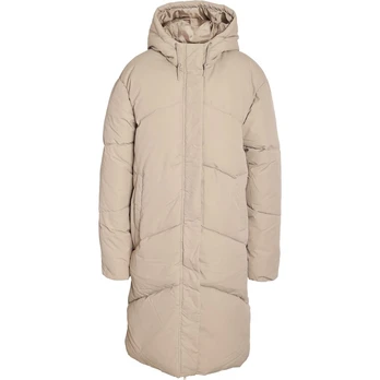 Pūkinis paltas moterims, Smėlio, Tenna long jacket