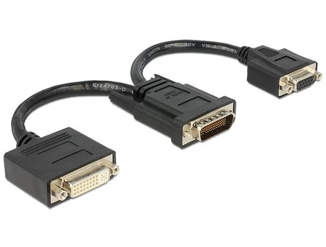 AV adapteris Delock DMS- 59 - DVIRI + VGA juoda (65555)