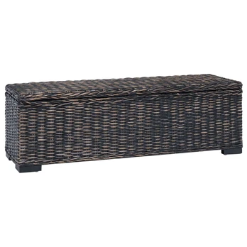 Saugojimo dėžė su saugykla Juoda 110 x 35 x 45 cm